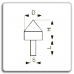 Cylinder-conical mounted point