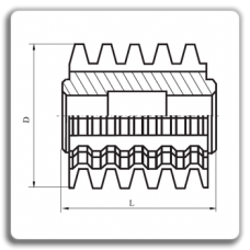 Monoblock hobbing cutters for splined shafts