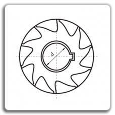 Cylindrical cutters with plain bore and key drive