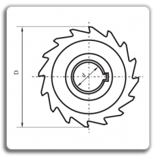 Slotting cutters with plain bore and key drive