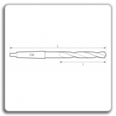 Short twist drills with taper shank DIN 345 H