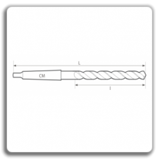 Short twist drills with taper shank DIN 345 W