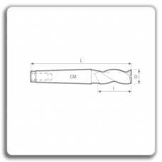 Grooving Cutters - Cutters Front cylinder with conical tail 845 N BK ( 3 teeth )