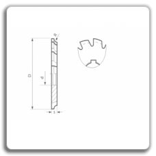 Disc cutters with hole DIN 6513 form N concave quarter