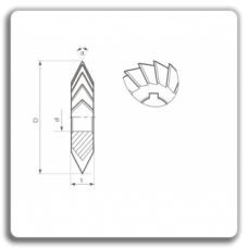 Mills disk angular bore DIN 847 H