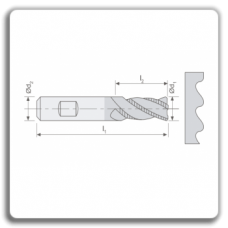 Freze CMS de degrosare FD414 cu prindere Weldon