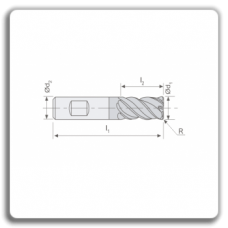 Freze CMS ExtraCut FEC414R cu raza la colt si prindere Weldon