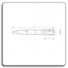 Adancitoare with removable guide pin DIN 375