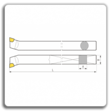 Cutite de strung pentru colt interior cu placute CMS brazate DIN 4974